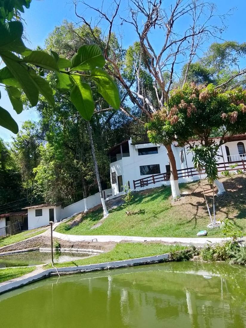 Lago em meio à natureza na clínica de recuperação em Itaúna